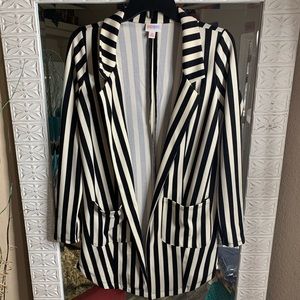 Black & white striped Gwen blazer
